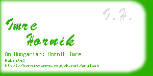 imre hornik business card